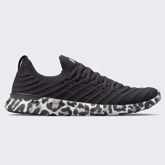 APL Women's Techloom Wave Slip On Running Sneaker Black White Leopard Size 7 NEW - Picture 2 of 12